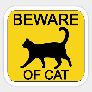 Beware of cat Sticker